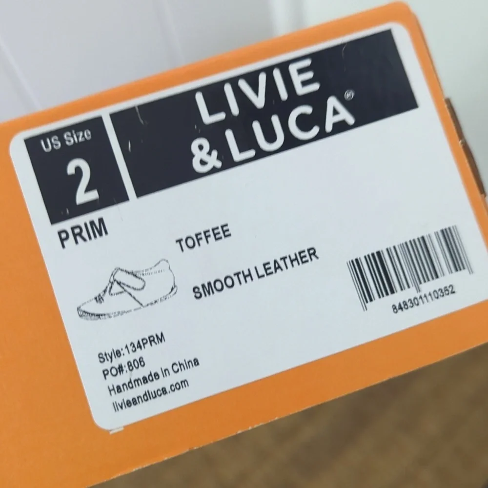 Like New Livie And Luca Brown Kids Shoes with Velcro Strap